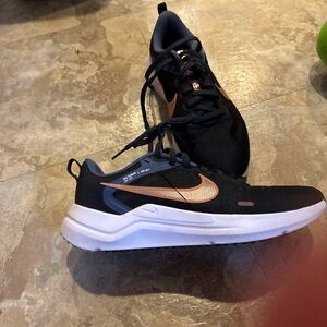 Nike Black and White Sneakers with Copper Highlights